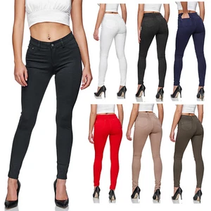 Gloop Damen Stretch Skinny Jeans Jeanshose Hose Skinny Fit Jegging  Mid Waist - Bild 1 von 9