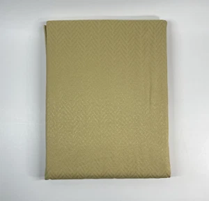 Ralph Lauren 60 x 84 BASKETWEAVE Oblong Cotton Blend Tablecloth NIP ~Butter/Gold - Picture 1 of 7