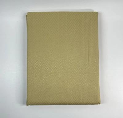 Ralph Lauren 60 x 84 BASKETWEAVE Oblong Cotton Blend Tablecloth NIP ~Butter/Gold - Image 1 of 4