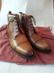 Neu Mezlan Chelsea Boot 11M, Farbe hellbraun Reißverschluss und Spitze Stiefeletten Made in Spain - Bild 1 von 9