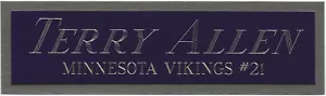 TERRY ALLEN VIKINGS NAMEPLATE FO AUTOGRAPHED SIGNED FOOTBALL-HELMET-JERSEY-PHOTO - Picture 1 of 5