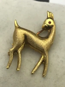 Broche de ciervo vintage de oro amarillo de 18 quilates de 3,00 gramos - Imagen 1 de 11