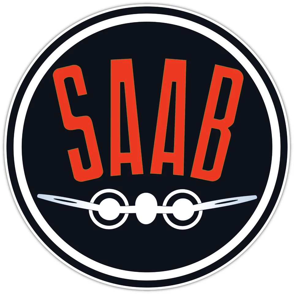 Calcomanía adhesiva de vinilo Saab Motor Sport Car parachoques camión pared hombre cueva negra  Foto 1 de 1