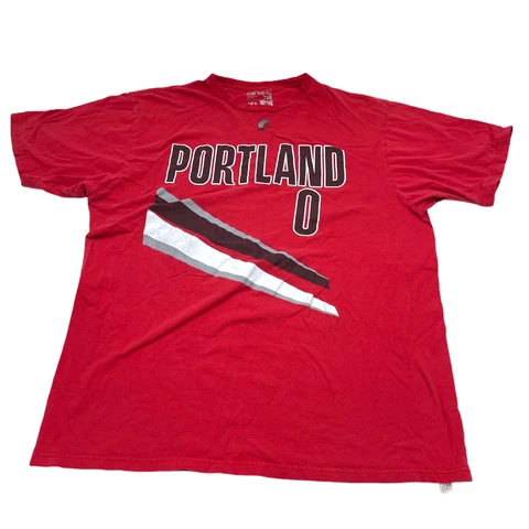 Damian Lillard #0 Portland TrailBlazers Basketball Shirt Adidas NBA XL Red Cover