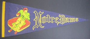 Vintage Antique 1950's-1960's Notre Dame Fighting Irish Football Pennant *H546 - Picture 1 of 2
