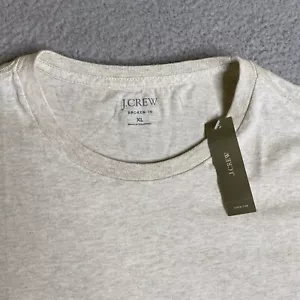 J Crew Broken In T Shirt Mens XL Beige Crewneck Tee Short Sleeve Casual NWT - Picture 1 of 11