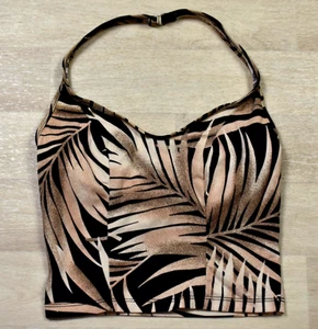 90s Carabella Tankini Top Swimsuit Tropical Botanical Beach Vacation 10 VTG - Picture 1 of 5