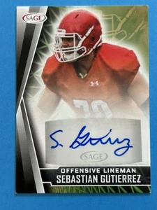 Sebastian Gutierrez 2022 Sage (RC, SP, AU) Autographed Prospect Card #A-SH - Picture 1 of 2
