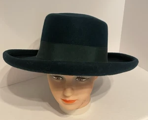 Vintage Street Smart by Betmar grün 100% Wolle Filz Hut Made in USA - Bild 1 von 10