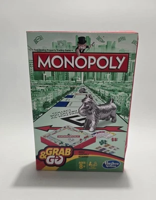 Monopoly Grab Go Travel Board Game Complete With All Pieces  - Image 1 of 4