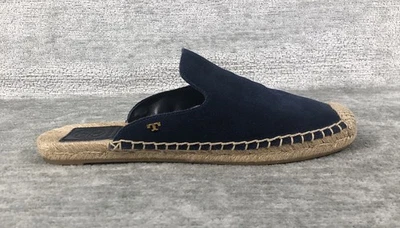 Alpargata de gamuza Tory Burch Max mulas planas azul real talla EE. UU. 7M Foto 1 de 4
