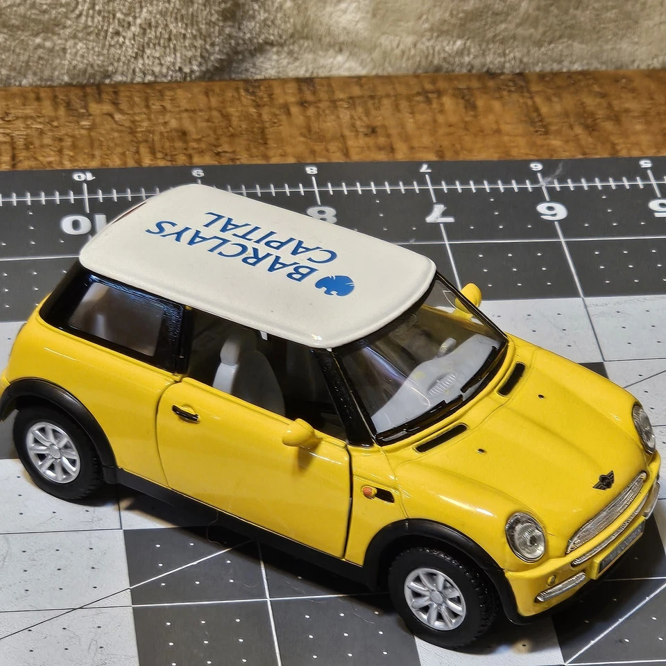 Kinsmart Mini Cooper "Barclays Capital" Advertisement Diecast Metal Car 1:32 - Image 1 of 4