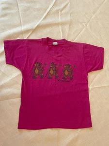 VINTAGE YOSEMITE BEARS KIDS 6-8 T SHIRT 90’s TODDLER TEE Single Stitch - Picture 1 of 7