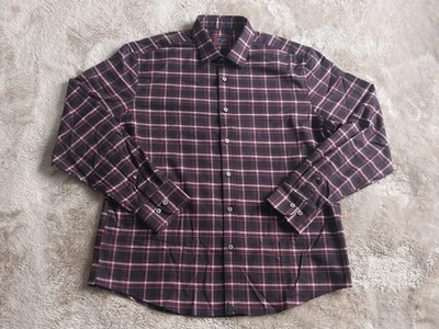 UNTUCKit Benoit Performance Men's Maroon Wrinkle Resistant Flannel Shirt | L - Image 1 of 4