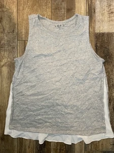 Camiseta sin mangas LOFT para mujer gris sin mangas de capa sintética talla L ligera - Imagen 1 de 4