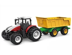 ¡Tractor y remolque Korody RC 1:24 con luces de trabajo y volquete! - Imagen 1 de 7