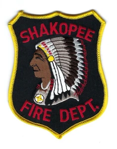 Shakopee (Scott County) MN Minnesota Fire Dept. patch - NEW! *INDIAN CHIEF* - Picture 1 of 1