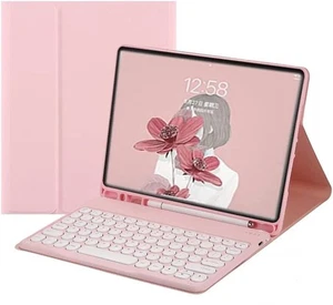 iPad Mini 5. Generation Mini 4 Runde Tasten Tastatur Hülle Mini4/Mini5 Pink - Bild 1 von 6