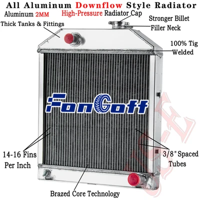 C7NN8005H Radiator Fits Ford Tractor 2000 2600 3000 3400 3500,4400 4100 4000 - Image 1 of 4