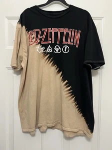Camiseta Led Zeppelin Tie Dye Gráfica Burnout XL Grande Hippie Rock Band - Imagen 1 de 5