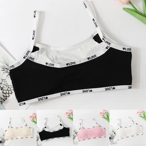 Summer Casual Vest for Women Letter Halter Bra Sports Style Cotton Fabric - Picture 1 of 45