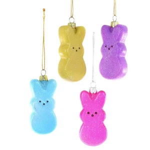 Marshmallow Peep Bunny Glas Ornament - Bild 1 von 5