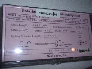 Polerization 1x2 Combiner/Splitter PM Fiber SMF in Fujikura Panda out PBC09AN32N - Picture 1 of 2