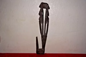 Papúa Nueva Guinea Tallada Madera Doble Cara Estatua Gancho Río Sepik Antiguo Auténtico - Imagen 1 de 2