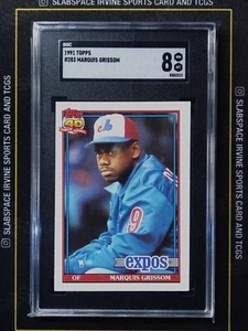1991 TOPPS #283 MARQUIS GRISSOM SGC 8 - Picture 1 of 2
