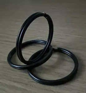 3 GUN METAL SPLIT RINGS - 34mm - Picture 1 of 5