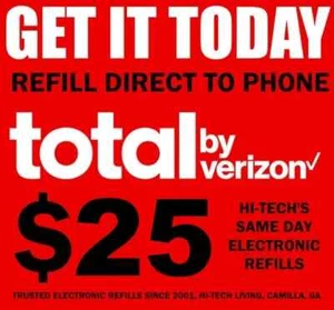TOTAL ๐ BY VERIZON $25 REFILL โ
DIRECT TO PHONE FAST REFILL โ
GET IT TODAY! - Picture 1 of 2