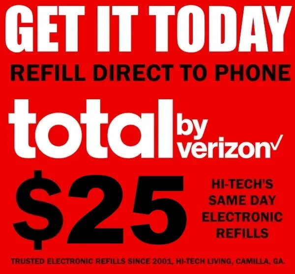 TOTAL 😍  BY VERIZON $25 REFILL ✅ DIRECT TO PHONE FAST REFILL ✅ GET IT TODAY! - Image 1 of 2