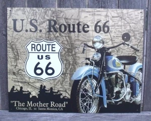Sign US Route 66 The Mother Road Rt 66 Collectible Metal New 12 1/2x16 Inches - Picture 1 of 4
