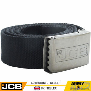 JCB Canvas / Cotton Adjustable Clip Belt Black Men's Trade Work Trousers