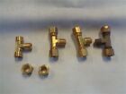 BRASS MALE BRANCH TEE FITTING 1/2" OD LOT OF ( 4 ) 