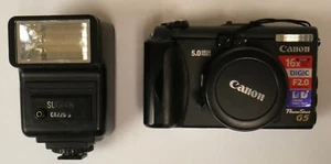 Canon PowerShot G5 / PC1049 Black 5.0MP Digital Camera Only PARTS or REPAIR - Picture 1 of 8