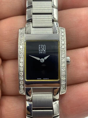 Reloj ESQ by Movado Mujer Bisel Diamantes Cuarzo Suizo Buen Estado Garantía Foto 1 de 4