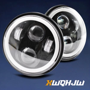 XWQHJW Black 5-3/4" 5.75 LED Headlight High Low Beam for Motorcycle Bike - Imagen 1 de 12