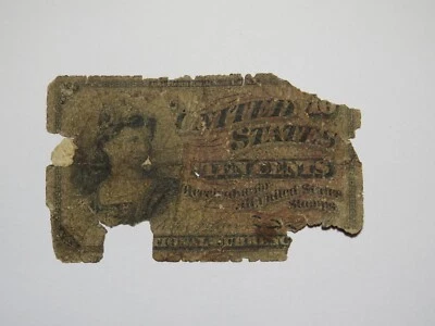 1863 $.10 Fourth Issue Fractional Currency Obsolete Bank Note Bill 4th Issue - Image 1 of 2