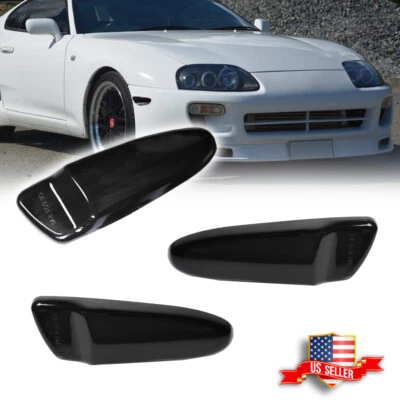 Luces de señalización laterales para parachoques delantero con lente ahumada Toyota SUPRA MK.4 1997-1998 2 PIEZAS Foto 1 de 4