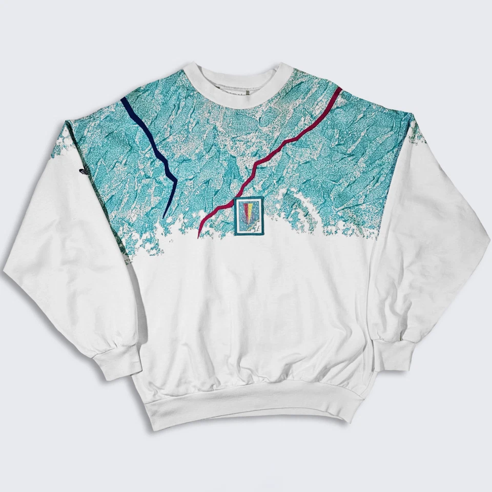 Adidas Vintage 90s Stefan Edberg Sweden Tennis Sweatshirt - White & Blue Color - Image 1 of 4