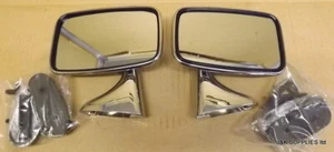 CLASSIC MINI CHROME DOOR MIRRORS (PAIR OF) - CONVEX GLASS - TEX - M68890 /M68891 - Picture 1 of 2
