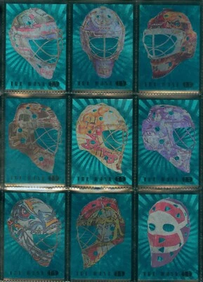 2006-07 BETWEEN THE PIPES MASK IV GREEN & SILVER/100 NHL HOCKEY CARD SEE LIST - Image 1 of 2