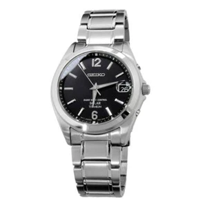 SEIKO SBTM229 SPIRIT Titanium Solar Watch Men's From Japan NEW Black - Picture 1 of 3