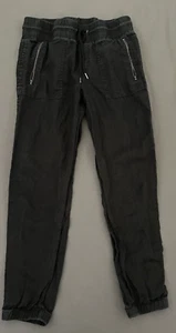 Pantalones de chándal Athleta para mujer negros de lino Cabo talla 8 bolsillos con cremallera - Imagen 1 de 11