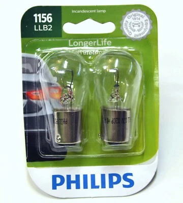 Philips LongerLife 1156 26.88W duas lâmpadas luz de seta frontal substituir upgrade - Imagem 1 de 4