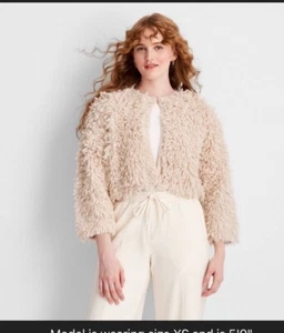 Women's Textured Cropped Cardigan from Future Collective Medium - Picture 1 of 6
