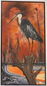 Super Rare Style of Art: Patrice Bruzas listed Seattle Artist Bird painting - Imagen 1 de 16