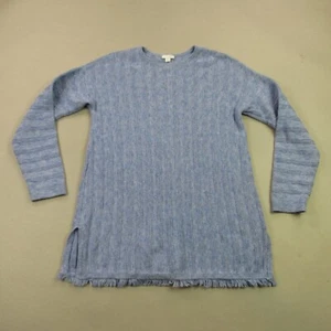 J Jill Sweater Womens Medium Long Sleeve Crew Neck Casual Outdoor Blue Knit - Picture 1 of 12