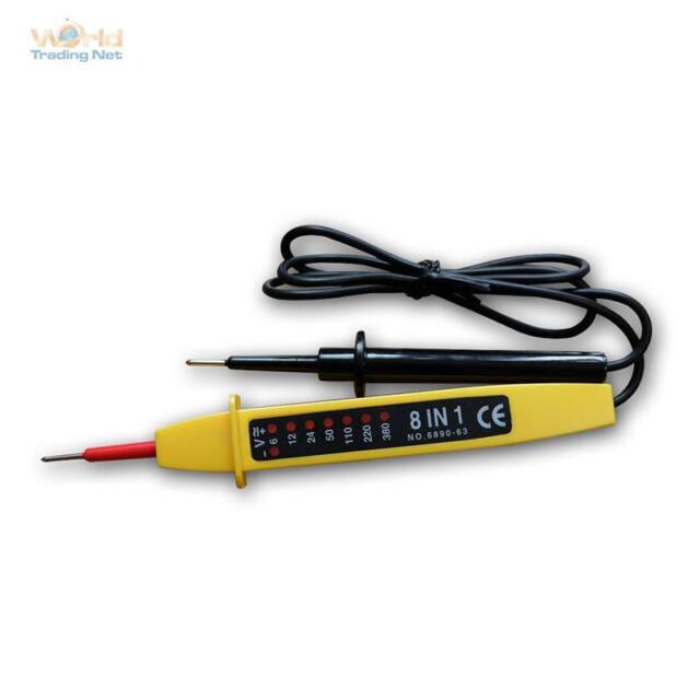 Testeur de tension 6 V - 400 V AC et 6 V - 500 V DC couleur noire -  Cablematic